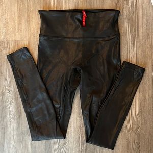 SPANX Faux Leather Leggings Black Size Small